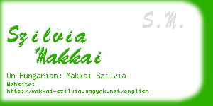 szilvia makkai business card